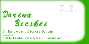 dorina bicskei business card